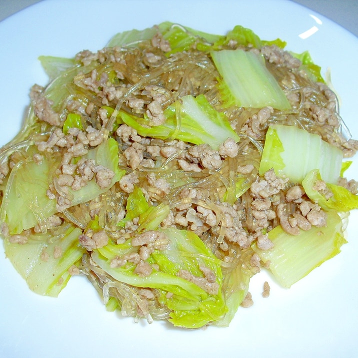 ご飯が進む♪我が家の“白菜・挽肉・春雨の炒めもの”